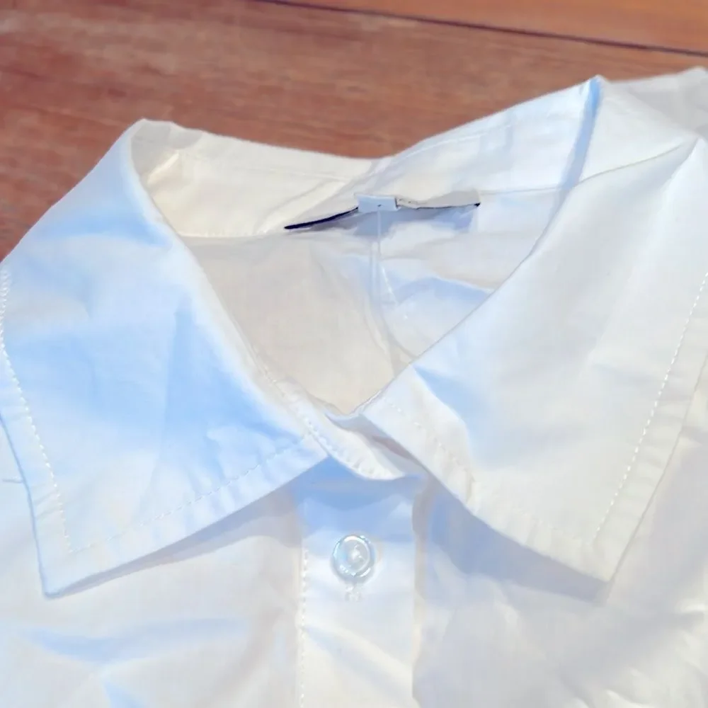 NWT Madewell Depeche Mini White Button-Up Dress Medium - Picture 4 of 9